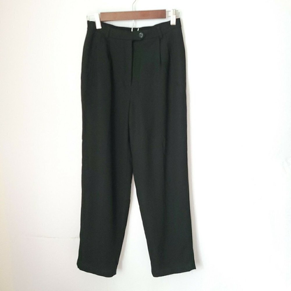 NyGard Collection Womens Pleat Front High Waist Career Dress Pant 4 Petite